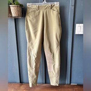Ariat khaki show riding pants with side zipper. Size 22R  Never Been Worn